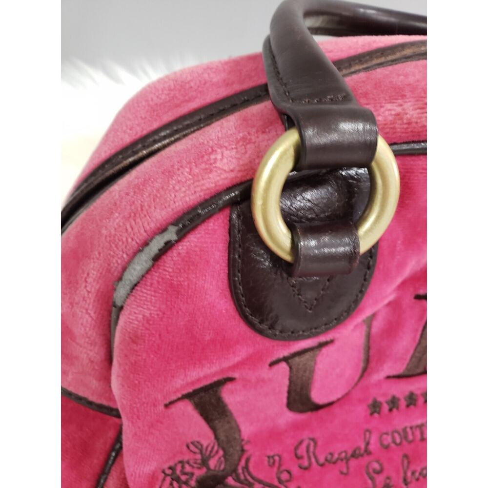 Vintage Juicy Couture Bowler Bag‎ Y2K Pink Velvet - Picture 6 of 11